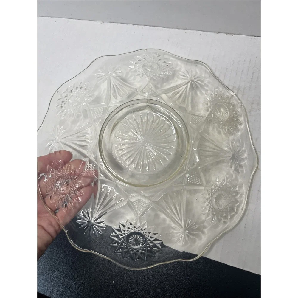 EAPG   Lancaster Glass #502 Clear  Serving Plate   10 5/8" - Picture 4 of 4